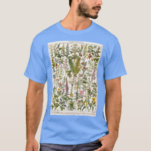 Adolphe Millot Plantes Medicinales B Fransk vintag T Shirt