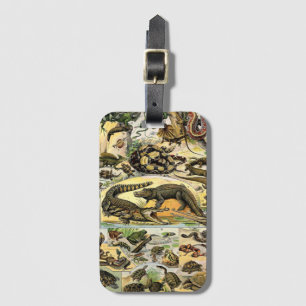 Adolphe Millot Reptiles 1 Luggage Tag Bagagebricka