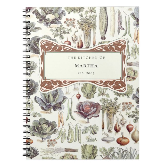 Adolphe Millot Vegetable Kitchen Recipes Notebook Anteckningsbok (Framsidan)