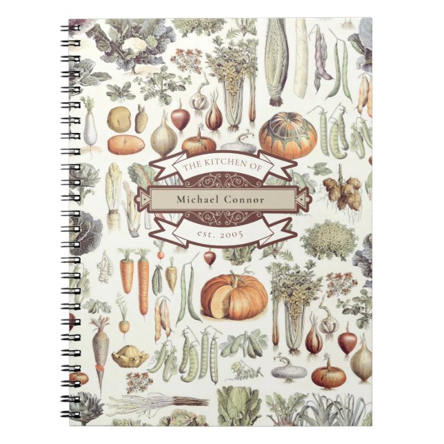 Adolphe Millot Vegetable Kitchen Recipes Notebook Anteckningsbok (Framsidan)