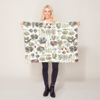 Adolphe Millot Vegetable Mönster Fleece Blanket