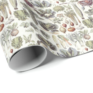 Adolphe Millot Vegetable Mönster Presentpapper