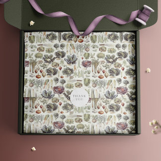 Adolphe Millot Vegetable Mönster Wrapping Papper Presentpapper