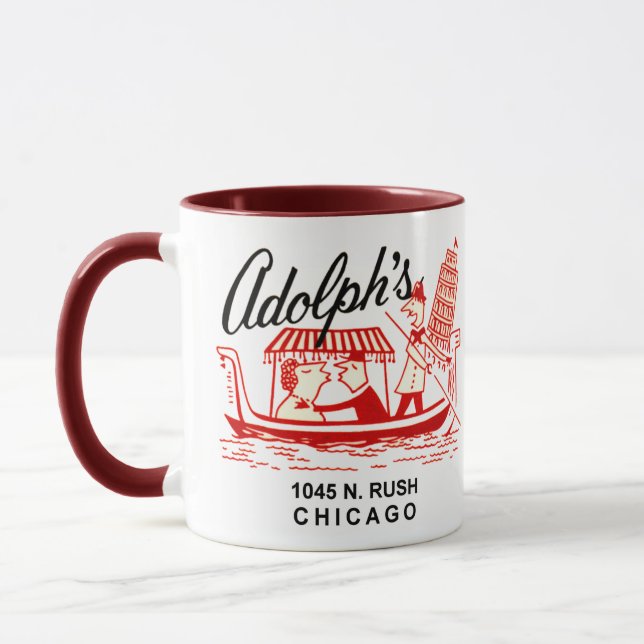 Adolph's Restaurant, 1045 N. Rush St. Chicago Mugg (Vänster)