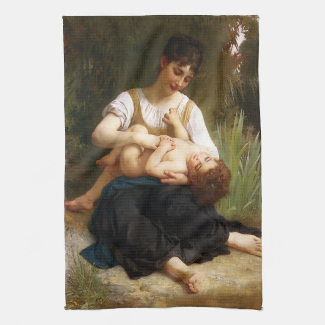Adolphus Child och Tonåring av William Bouguereau Kökshandduk (Vertikal)