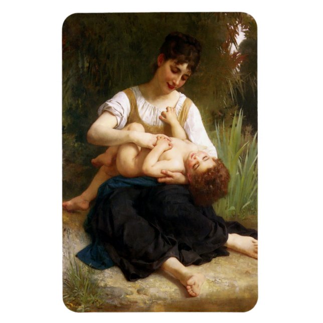 Adolphus Child och Tonåring av William Bouguereau Magnet (Vertikal)
