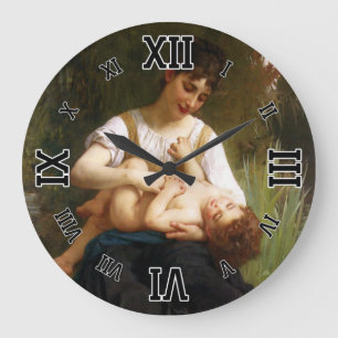 Adolphus Child och Tonåring av William Bouguereau Stor Klocka