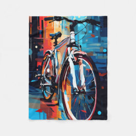 ADOM Abstrakt cykelkonst kastfilt Fleecefilt