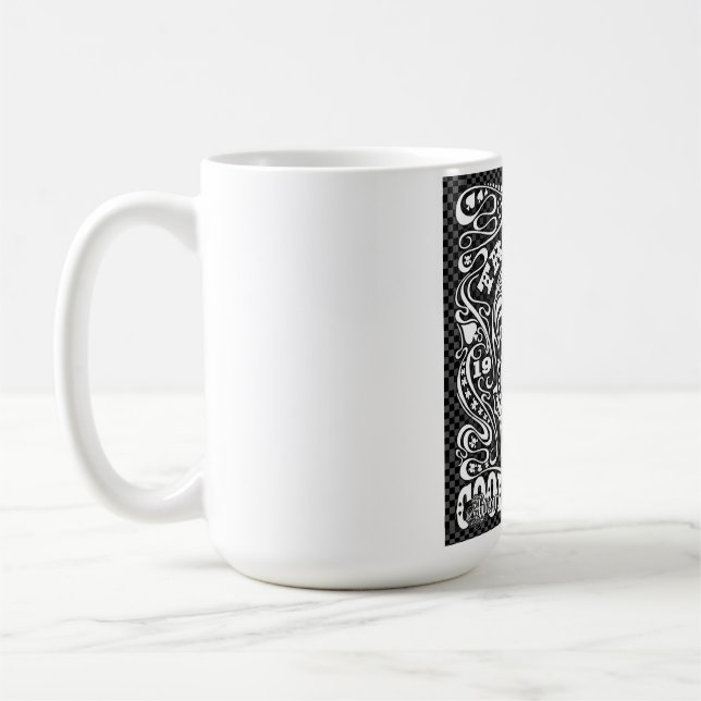 ADOM "Big Trouble" Dam Långärmad T-Shirt Kaffemugg (Vänster)