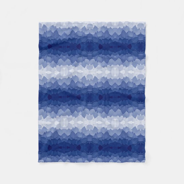 ADOM Blue Leaf Symmetry Blanket Fleecefilt (Framsidan)