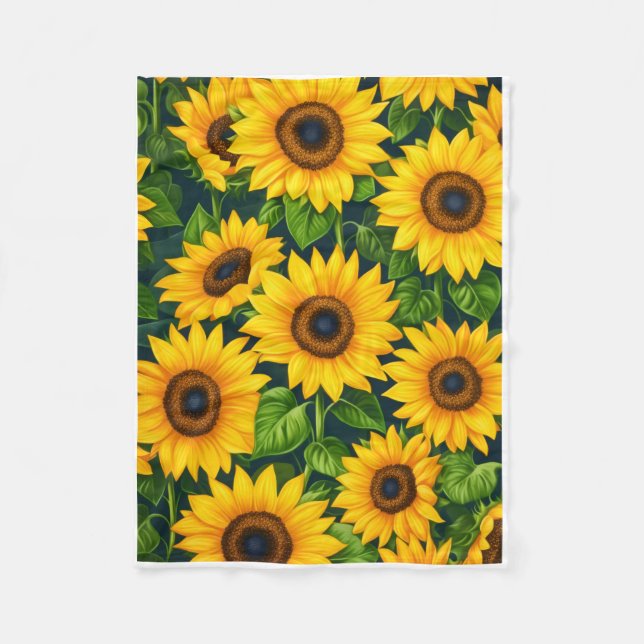 ADOM Bright Sunflower Kastfilt Fleecefilt (Framsidan)