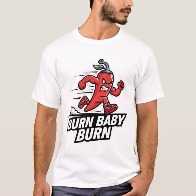 ADOM Burn Baby Burn Chili T Shirt (Framsida)