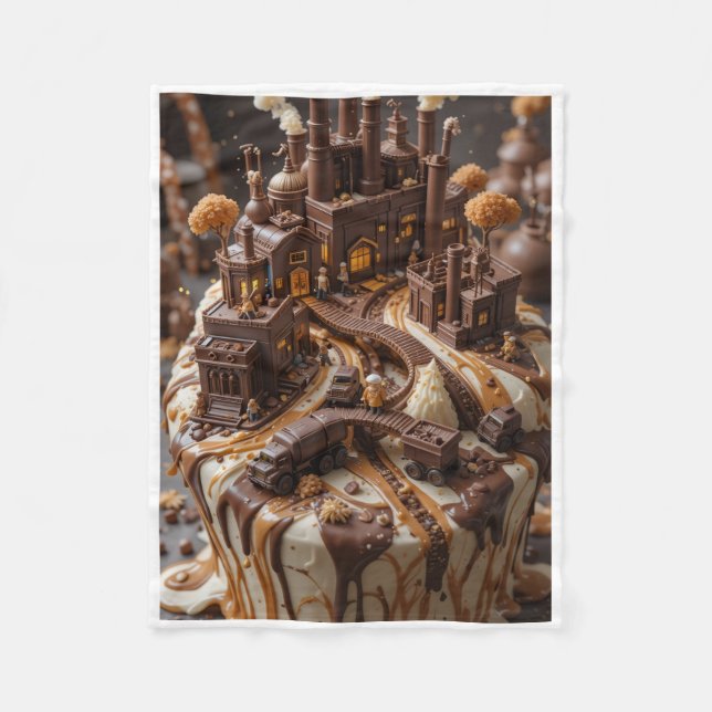 ADOM Chokladfabrik Fantasyfilt Fleecefilt (Framsidan)