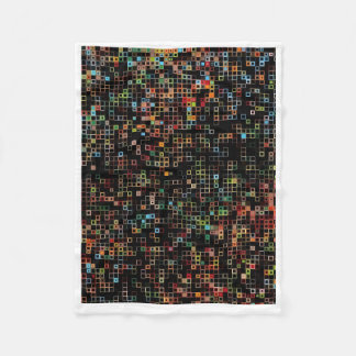 ADOM Colorful Mosaic Pixel Art Blanket Fleecefilt