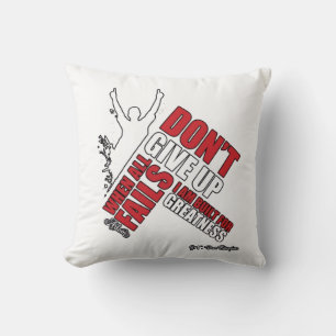 ADOM "Don't Quit" Kvinnors Minimalistisk Grafisk T Kudde
