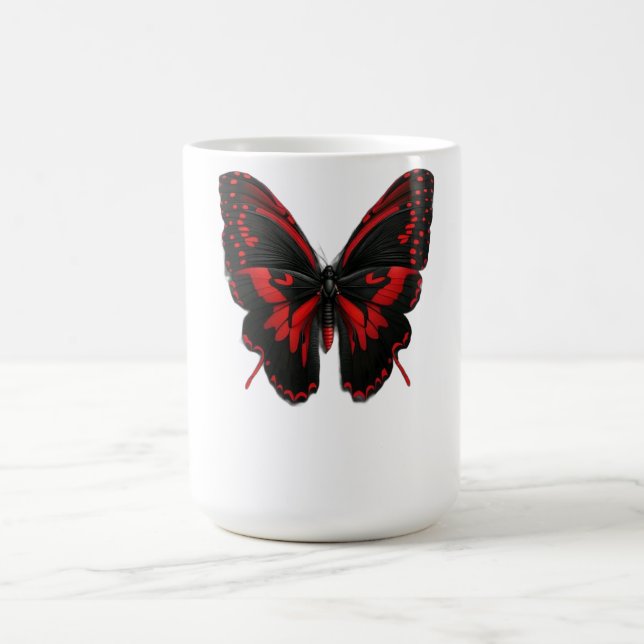 ADOM "Elegant Butterfly" Dam Långärmad T-Shirt Kaffemugg (Center)