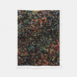 ADOM Färgglad Pixelkonst Mosaikfilt Fleecefilt