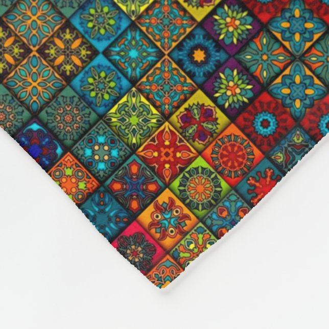 ADOM Färgrik mosaik kakel filt (Hörn)