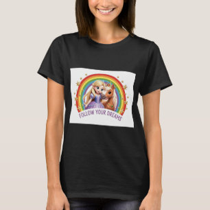 ADOM "Följ dina drömmar" Inspirerande dam-T-shirt T Shirt