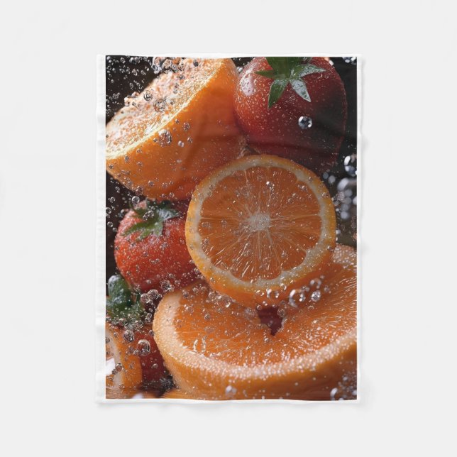 ADOM Fresh Citrus Splash Art Blanket Fleecefilt (Framsidan)