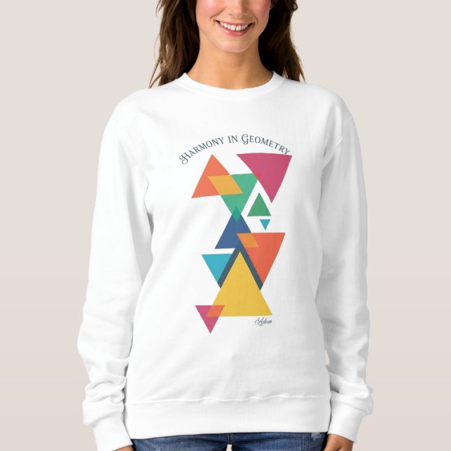 ADOM Geometrisk Konst Långärmad T-Shirt (Framsida)