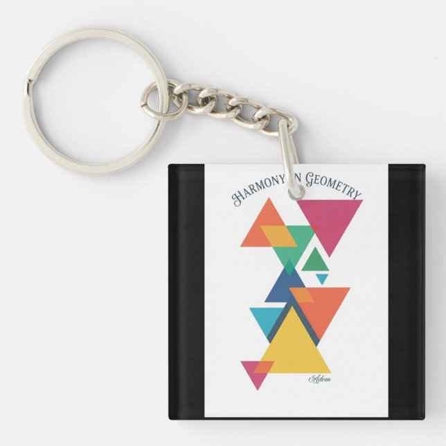 ADOM Geometrisk Konst Långärmad T-Shirt (Framsidan)