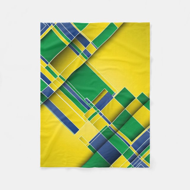 ADOM Geometrisk Modern Kastyta Fleecefilt (Framsidan)