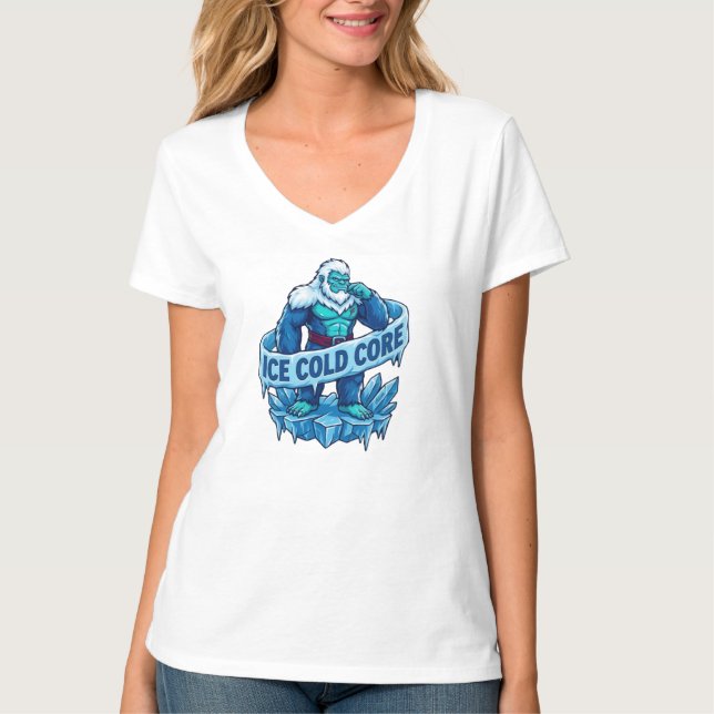 ADOM Ice Cold Core Gorilla T Shirt (Framsida)