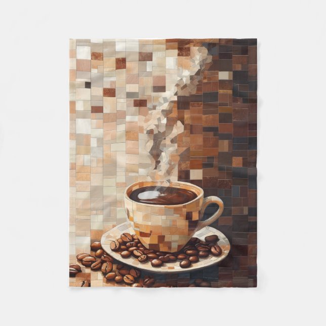 ADOM Kaffemosaik Kastyta Fleecefilt (Framsidan)