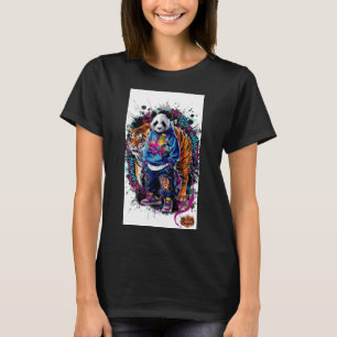 ADOM Konstnärlig Panda Grafisk T-Shirt