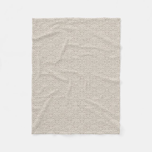 ADOM Mjuk Grå Texturerad Fleecefilt (Framsidan)