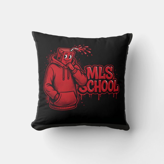 ADOM "MLS School" Damgrafisk T-shirt Kudde (Framsida)