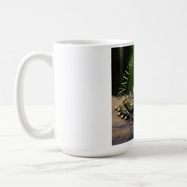 ADOM "Naturens Levande Juvel" Dam Långärmad T-Shir Kaffemugg (Vänster)