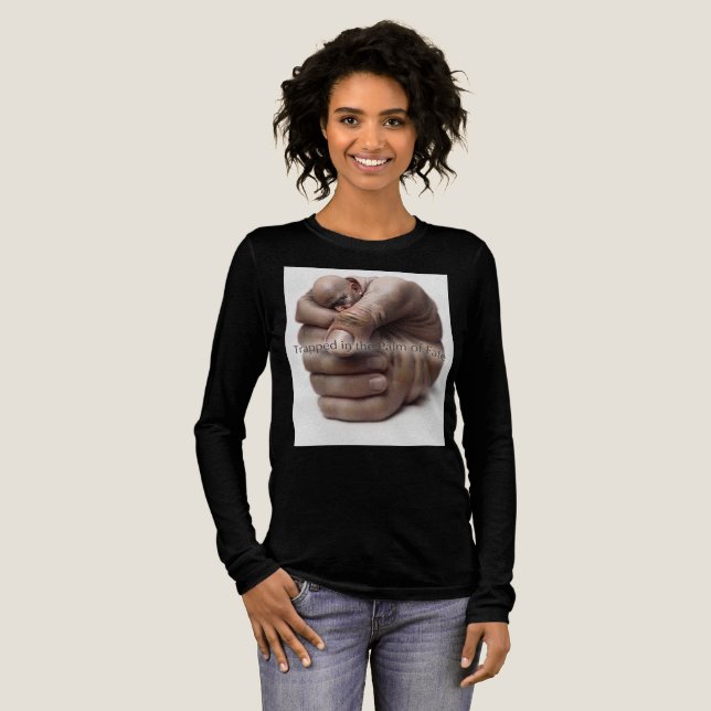 ADOM Premium "Anslutning" Minimalistisk Långärmad  T Shirt (Hel framsida)