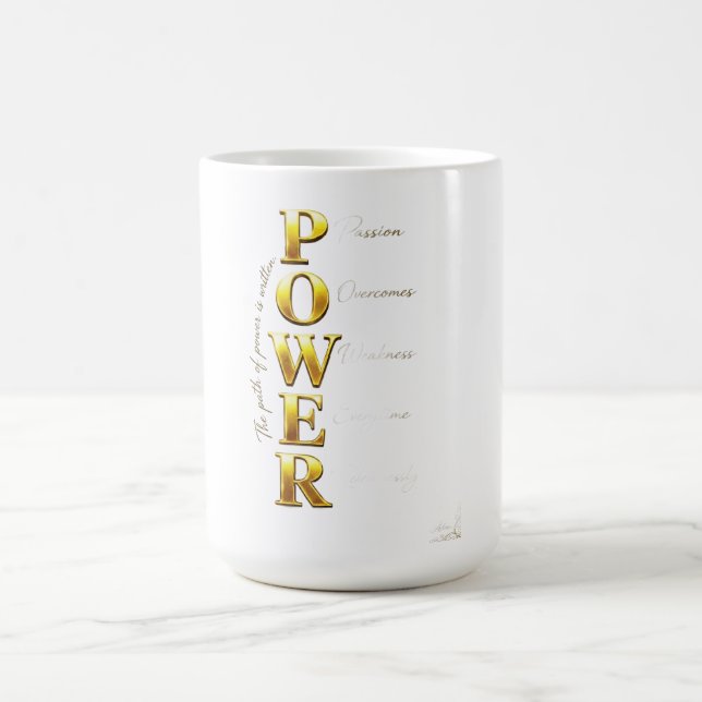 ADOM Premium Inspirerande "KRAFT" Grafisk Dam Kaffemugg (Center)