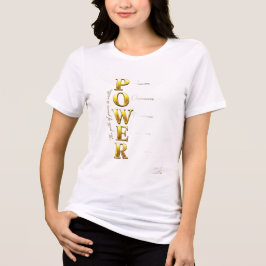 ADOM Premium Inspirerande "POWER" Grafisk Kvinnlig T Shirt