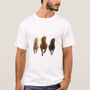 ADOM Premium Minimalistisk Häst Konst T-Shirt