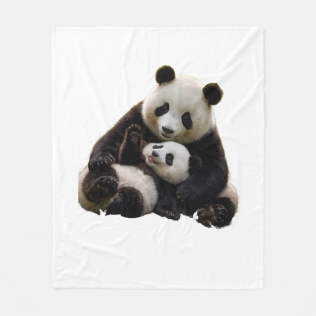 ADOM Premium Panda Bear Barn Kastfilt Fleecefilt (Framsidan)