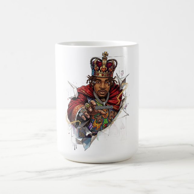 ADOM Premium Royal Graphic Dam Långärmad Tröja Kaffemugg (Center)