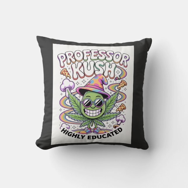 ADOM "Professor Kush" Dam Grafisk T-Shirt Kudde (Framsida)