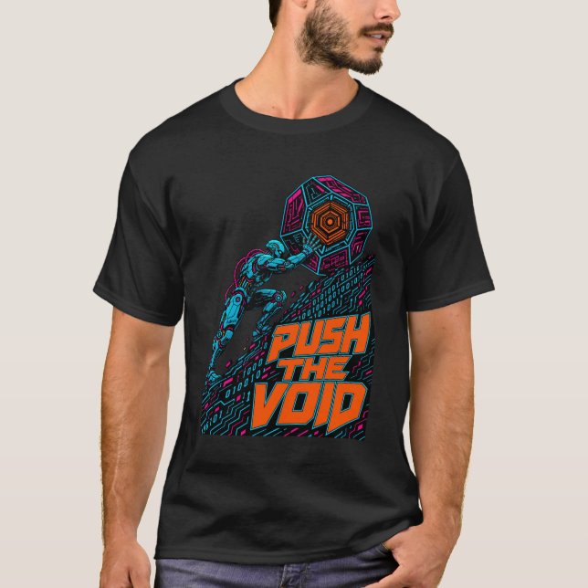 ADOM Push The Void Cyberkonst T Shirt (Framsida)