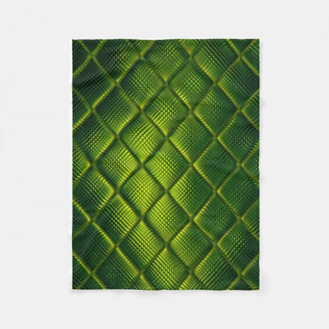 ADOM Quilted Green Texture Throw Blanket Fleecefilt (Framsidan)