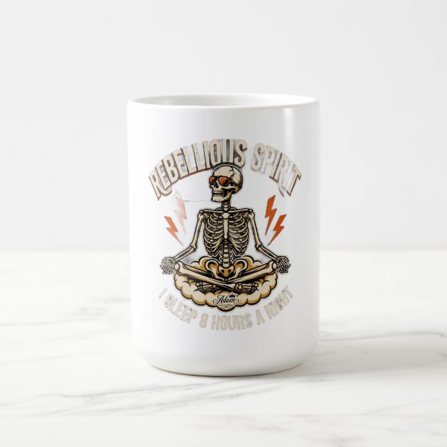 ADOM "Rebellious Spirit" Dam Långärmad T-Shirt Kaffemugg (Center)