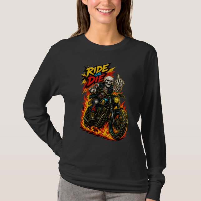ADOM Ride Die Chopper Soul T Shirt (Framsida)