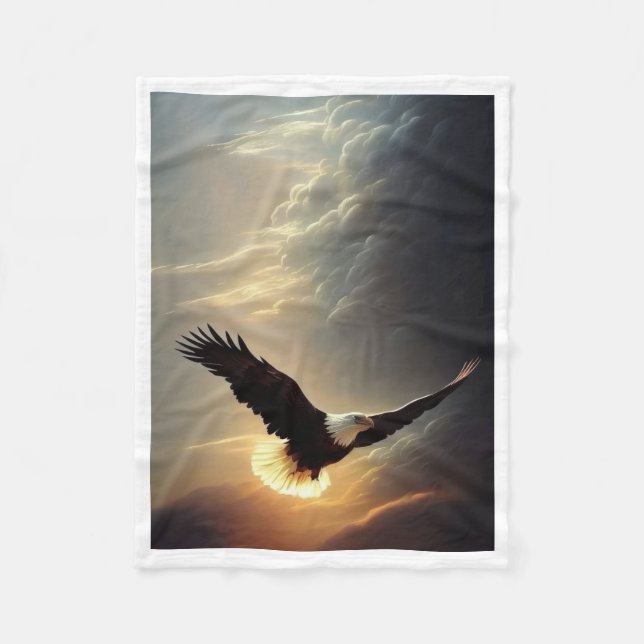 ADOM Soaring Eagle Sunrise Blanket Fleecefilt (Framsidan)