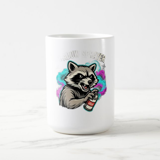 ADOM Sprayer Raccoon Långärmad Kaffemugg (Center)