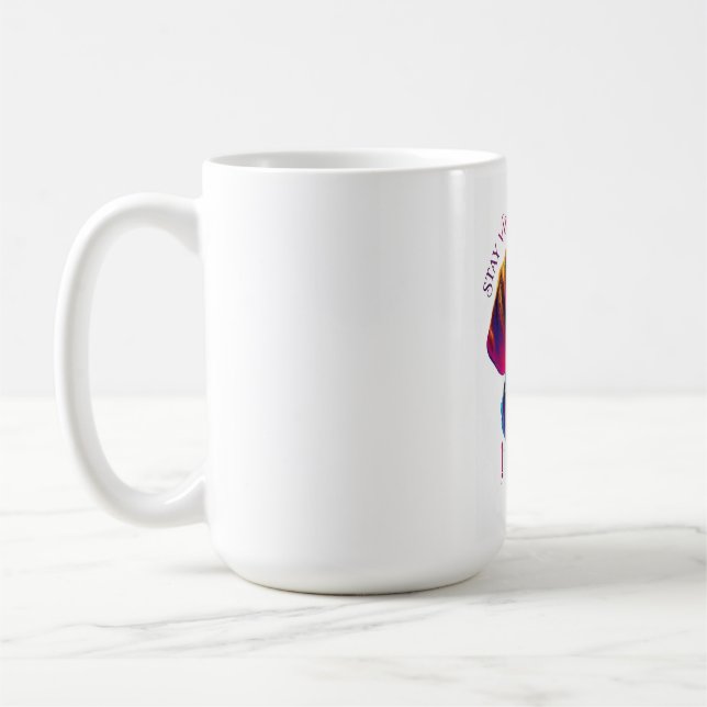 ADOM "Stay Vibrant" Kvinnors Långärmad Tröja Kaffemugg (Vänster)