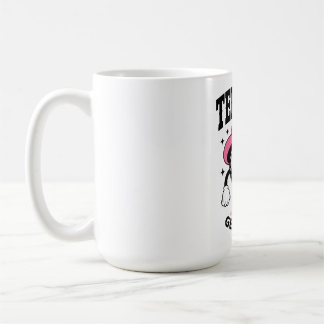ADOM "Tee-Haw Get a Grip" Dam Grafisk T-shirt Kaffemugg (Vänster)