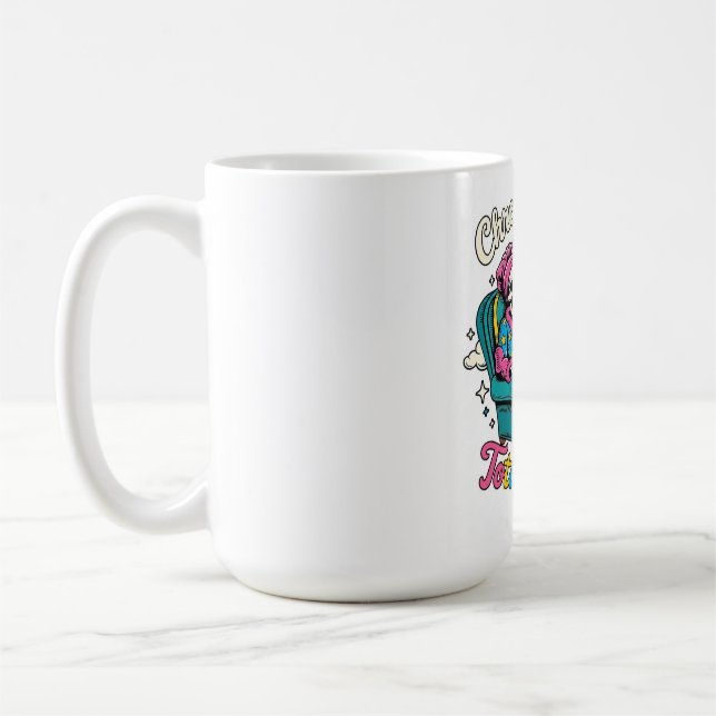 ADOM "Totally Chill" Kvinnors Långärmad T-Shirt Kaffemugg (Vänster)