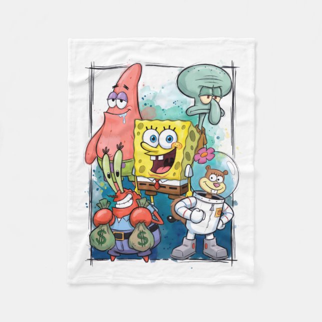 ADOM Underwater Cartoon Crew Filta Fleecefilt (Framsidan)